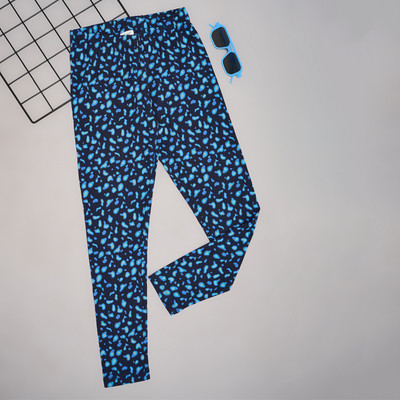 Pantaloons Junior Legging For Girls(Blue Pack of 1)