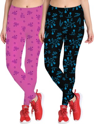 NIHMATH Legging For Girls(Multicolor Pack of 2)