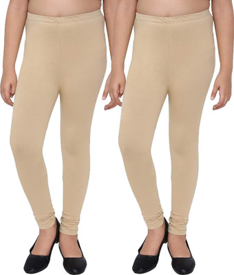 Tik Tok WEARS Indi Legging For Girls(Beige Pack of 2)