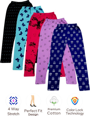 Tik Tok WEARS Indi Legging For Girls(Multicolor Pack of 5)