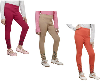 IndiWeaves Indi Legging For Girls(Multicolor Pack of 3)