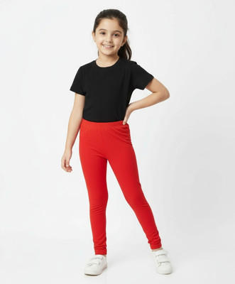 Charm n Cherish Legging For Girls(Red Pack of 1)