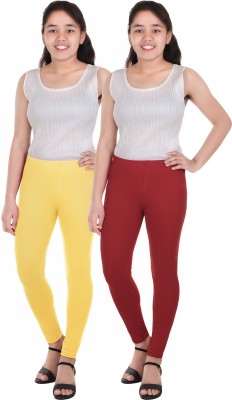 adibaba Indi Legging For Girls(Maroon Pack of 2)