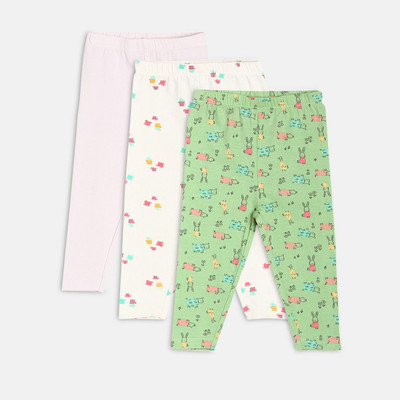 MINI KLUB Legging For Baby Girls(Multicolor Pack of 3)