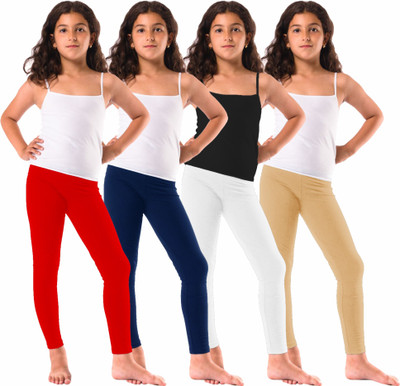 Honeylips Legging For Girls(Red Pack of 4)