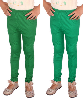 Diaz Fashion Legging For Baby Girls(Green Pack of 2)