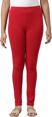GO COLORS Legging For Girls(Red Pack of 1)