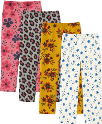 fasla Legging For Girls(Yellow, Orange Pack of 4)