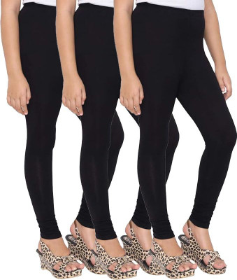 Tik Tok WEARS Indi Legging For Girls(Black Pack of 3)