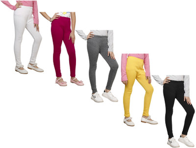 IndiWeaves Indi Legging For Girls(Multicolor Pack of 5)
