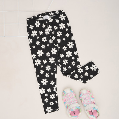 Pantaloons Junior Legging For Girls(Black Pack of 1)