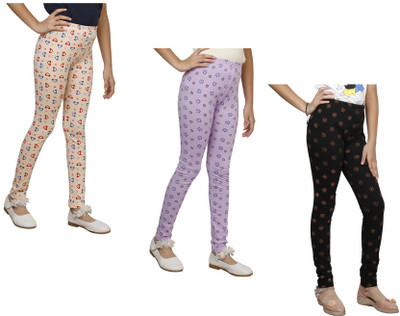 IndiWeaves Legging For Girls(Multicolor Pack of 3)