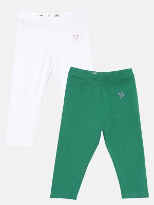 TWIN BIRDS Indi Legging For Girls(Green Pack of 2)