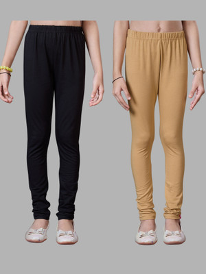 URBAN TRENDING Indi Legging For Girls(Black, Beige Pack of 2)