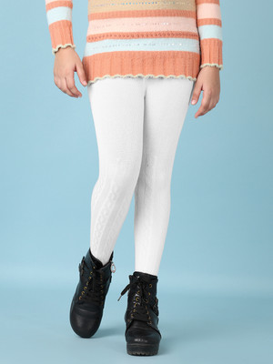 V-MART Legging For Girls(White Pack of 1)