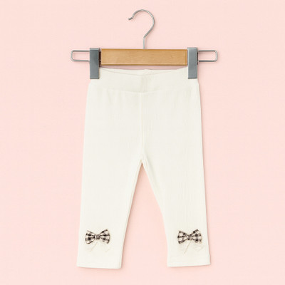 BABY SPARSH Indi Legging For Girls(White Pack of 1)