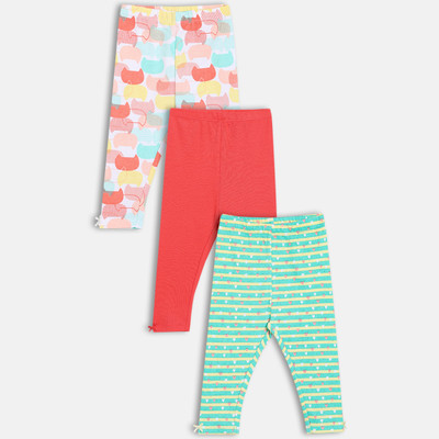 MINI KLUB Indi Legging For Baby Girls(Multicolor Pack of 3)