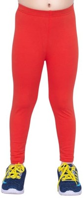 French Kleider Indi Legging For Girls(Red Pack of 2)