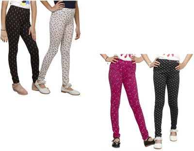 IndiWeaves Indi Legging For Girls(Multicolor Pack of 4)
