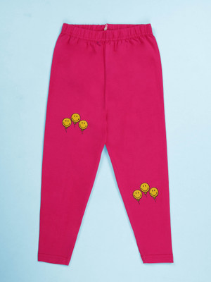 KiddoPanti Legging For Girls(Pink Pack of 1)