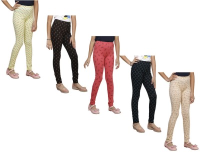 IndiWeaves Indi Legging For Girls(Multicolor Pack of 5)