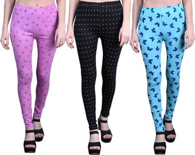 French Kleider Indi Legging For Girls(Multicolor Pack of 3)