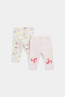 Mothercare Legging For Baby Girls(Multicolor Pack of 2)