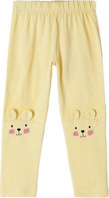milou Indi Legging For Baby Girls(Yellow Pack of 1)