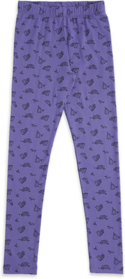 Pantaloons Junior Legging For Girls(Purple Pack of 1)