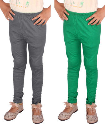Diaz Fashion Legging For Baby Girls(Green Pack of 2)