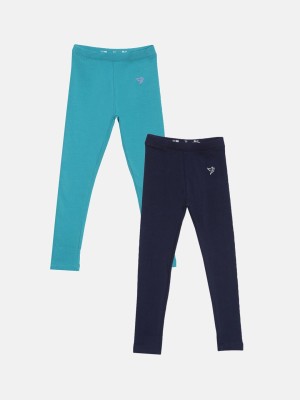 TWIN BIRDS Indi Legging For Girls(Dark Blue Pack of 2)