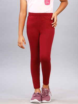 ZION Legging For Girls(Maroon Pack of 1)