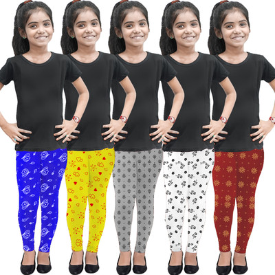 K M R Legging For Girls(Multicolor Pack of 5)