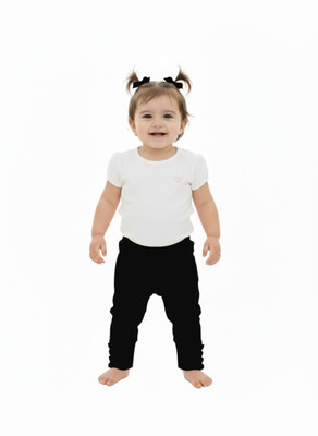 Silakaari Legging For Baby Girls(Black Pack of 1)