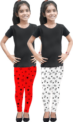 K M R Legging For Baby Girls(Multicolor Pack of 2)