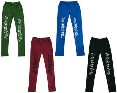IndiWeaves Indi Legging For Girls(Multicolor Pack of 4)