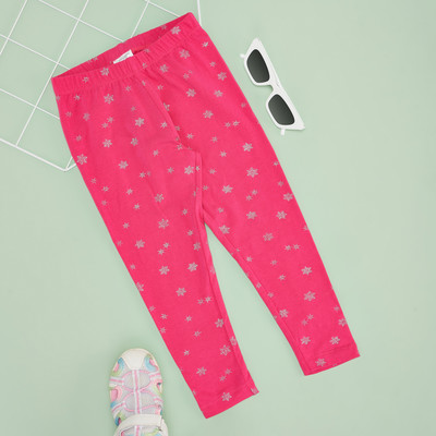 Pantaloons Junior Legging For Girls(Pink Pack of 1)