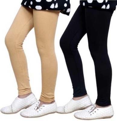 Globalink Commerce Legging For Girls(Brown Pack of 2)