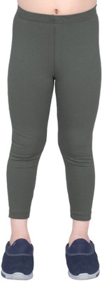one sky Legging For Girls(Green Pack of 1)