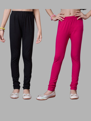 URBAN TRENDING Indi Legging For Girls(Black, Pink Pack of 2)