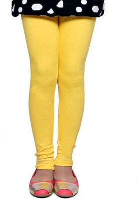 AJ Hossiery Legging For Girls(Yellow Pack of 1)