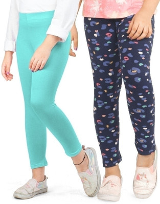 Ariel Legging For Girls(Blue Pack of 2)