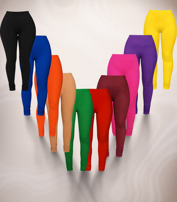 Fashionate World Legging For Girls(Multicolor Pack of 10)