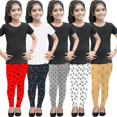 K M R Legging For Girls(Multicolor Pack of 5)