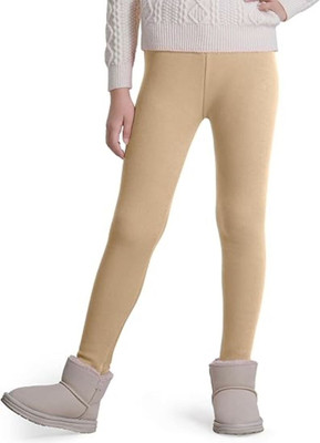 Lebami Indi Legging For Girls(Beige Pack of 1)