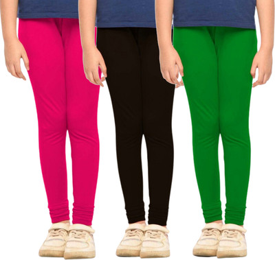 French Kleider Indi Legging For Girls(Multicolor Pack of 3)