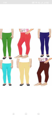 Twomindes Legging For Girls(Red Pack of 5)