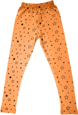 Diaz Fashion Legging For Baby Girls(Orange Pack of 1)
