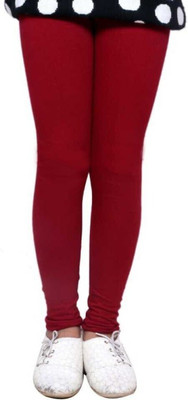 AJ Hosiery Legging For Girls(Maroon Pack of 1)