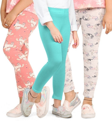 Ariel Legging For Girls(Beige Pack of 3)